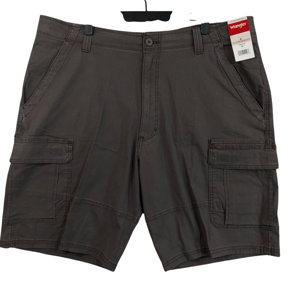 Wrangler Cargo Shorts Mens 40 Brown Ripstop Authentics ZM6ACOD NEW